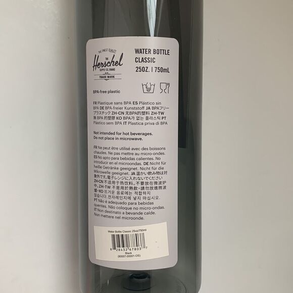 💧Herschel BPA Free Water Bottle Black 750ml - Picture 5 of 6